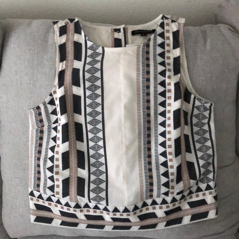 Banana Republic Jacquard button-back top, size xs